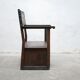 Fauteuil coffre en bois, XIX ème
