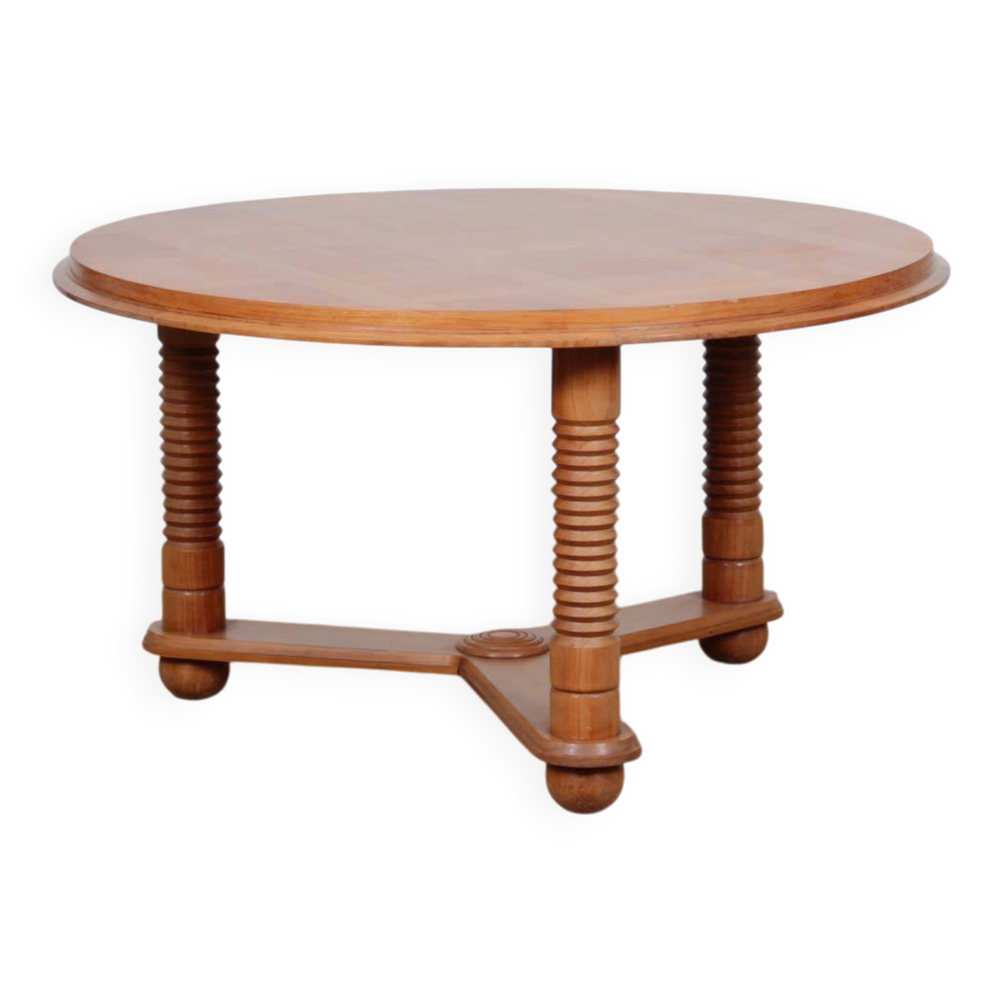 Wooden coffee table in the style of Charles Dudouyt, 1940.