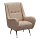 Vintage foam armchair in metal and brass, design, Italy, 1960s