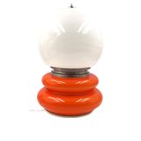 Space Age Orange Murano glass table lamp, AV Mazzega, 1970s