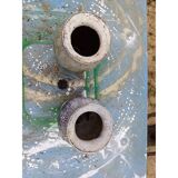 Pair of cast iron vases from 1900 from Charleville-Mézières