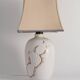 Art Deco White Seashell Motif Table lamp By Anna Lisa Thomson, Upsala Ekeby