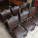 Lot of 6 chairs Henri II