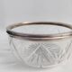 Crystal salad bowl with solid silver rim, first part of the 20th century.