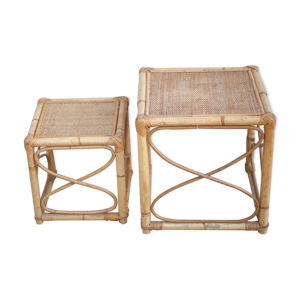table basse rotin, table gigogne