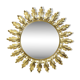 Mid Century Copper Plated Metal Sun Mirror Deknudt Convex 50cm
