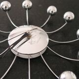 Wall clock spider chrome design karlsson vintage 1970-80