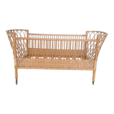 Rattan baby bed