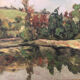 Tableau ancien paysage huile sur panneau