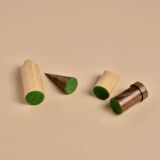 Wooden chessboard, geometric pieces