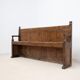 Old wooden bench with panelled backrest – 19th century