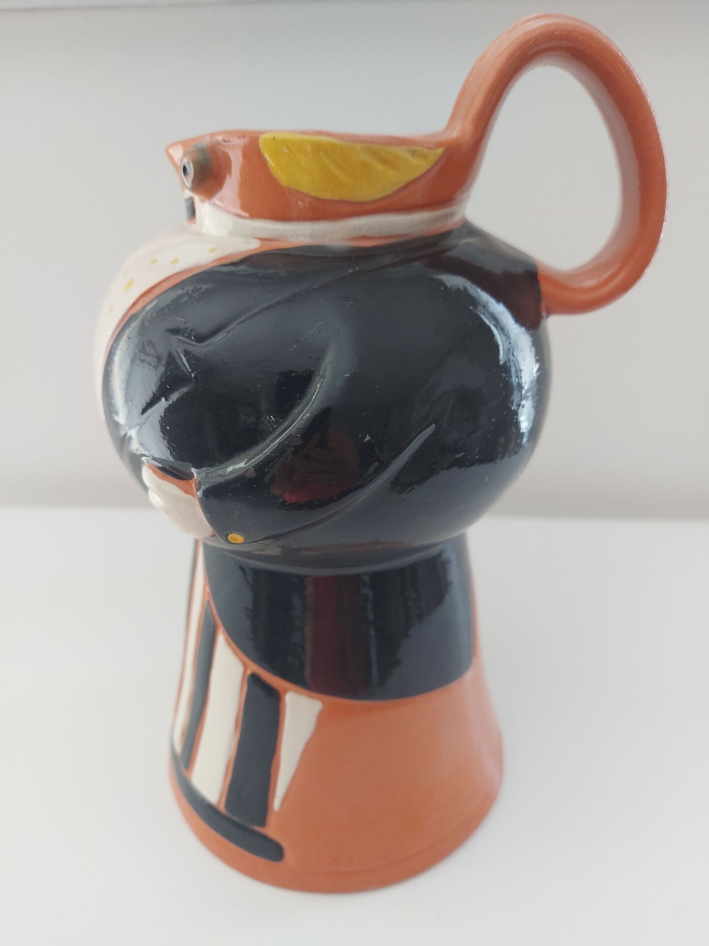 Vintage zoomorphic ceramic pitcher