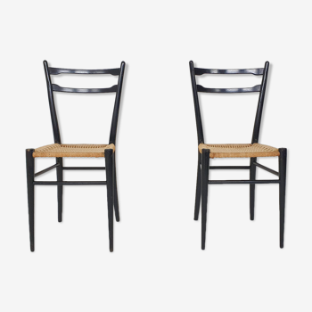Set of two dining chairs, Italy 1960