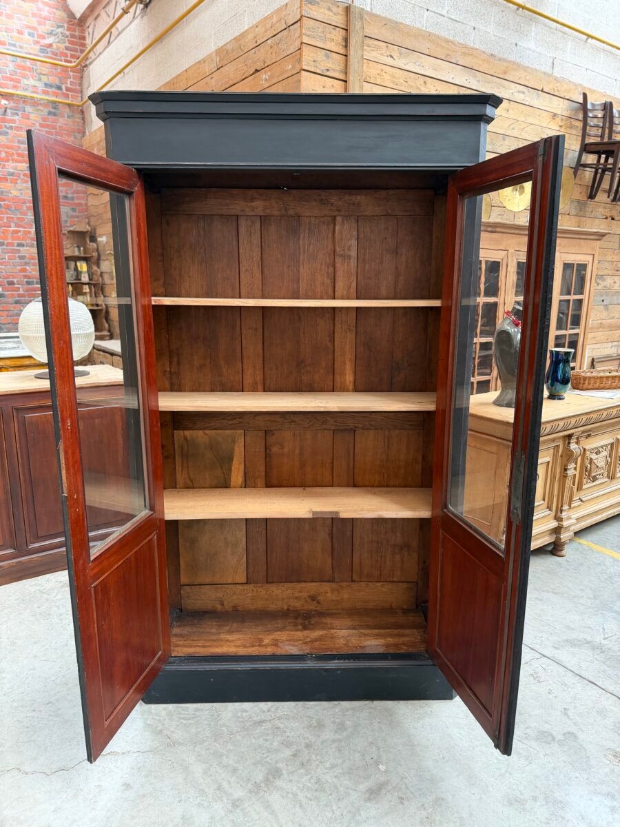 Patinated Napoleon III display cabinet