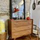 Commode vintage pieds compas