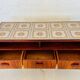 Vintage retro danish mid century rosewood and ceramic cabinet 1960s