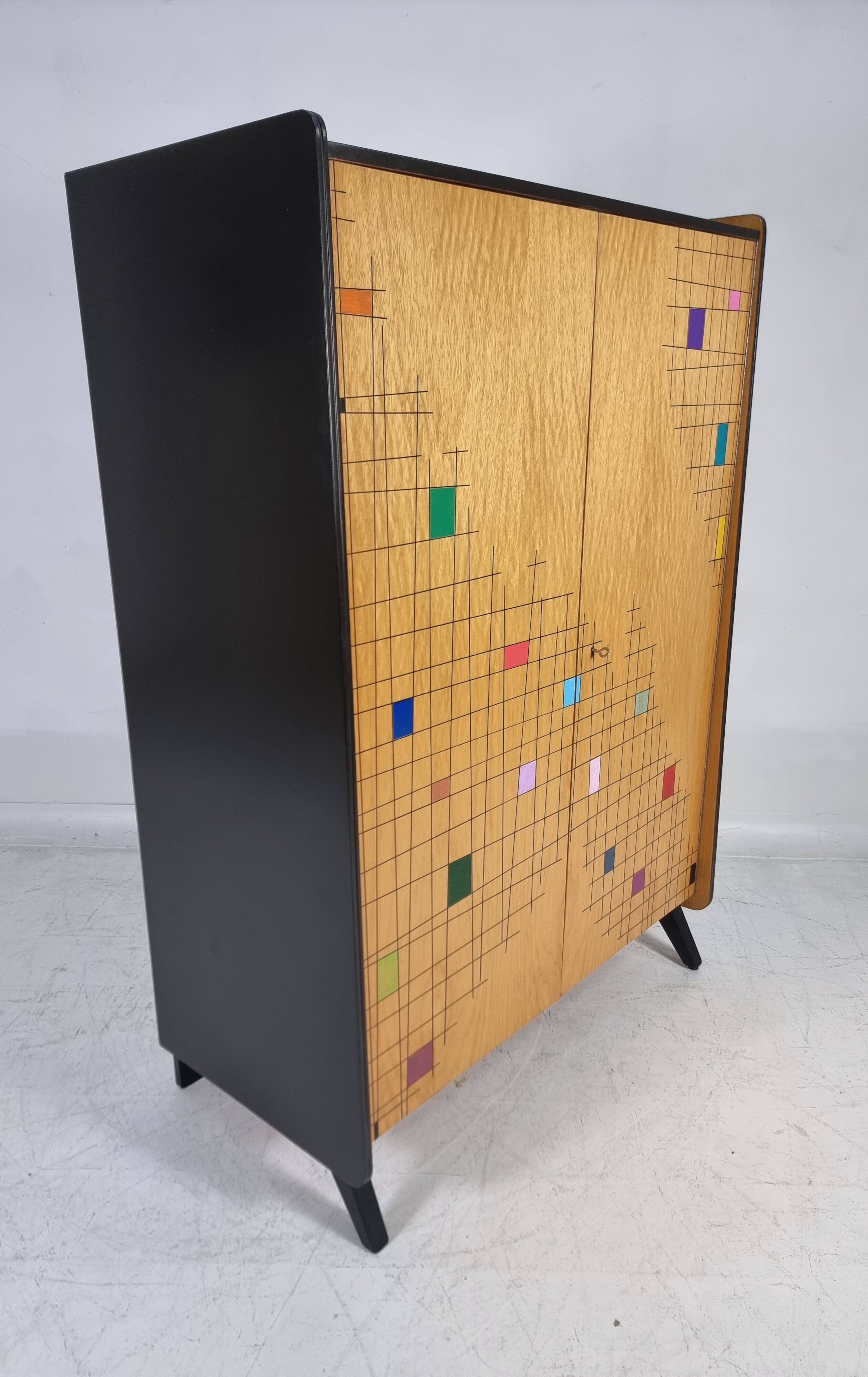 Vintage Wood Wardrobe, 1960s
