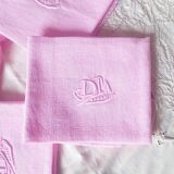Set of 5 old pink towels
