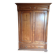 Antique solid wood wardrobe with cornice.