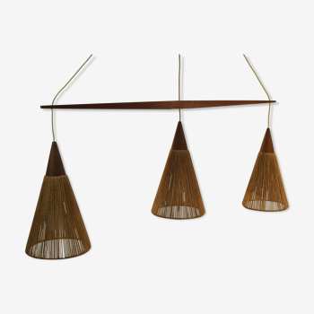 Retro wood suspension and cone/vintage rope