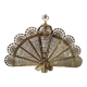 Classic French Brass/Bronze Peacock Fire Screen, Late 19th Century