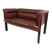 Poltrona Frau Interlude leather bench 2 seater by Marco Zanuso