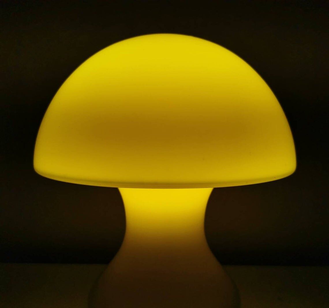 Vintage 80s glass table lamp