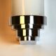 Art Deco glass and chrome tiered bathroom sconces