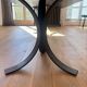 Large dining table in BS Style made of black oak and iron.