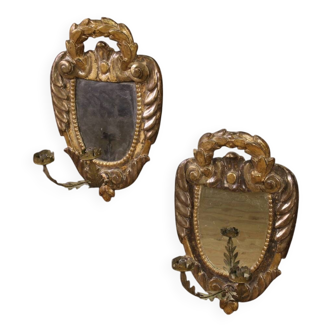 Pair of 18th-century Italian Louis XV style wall lights