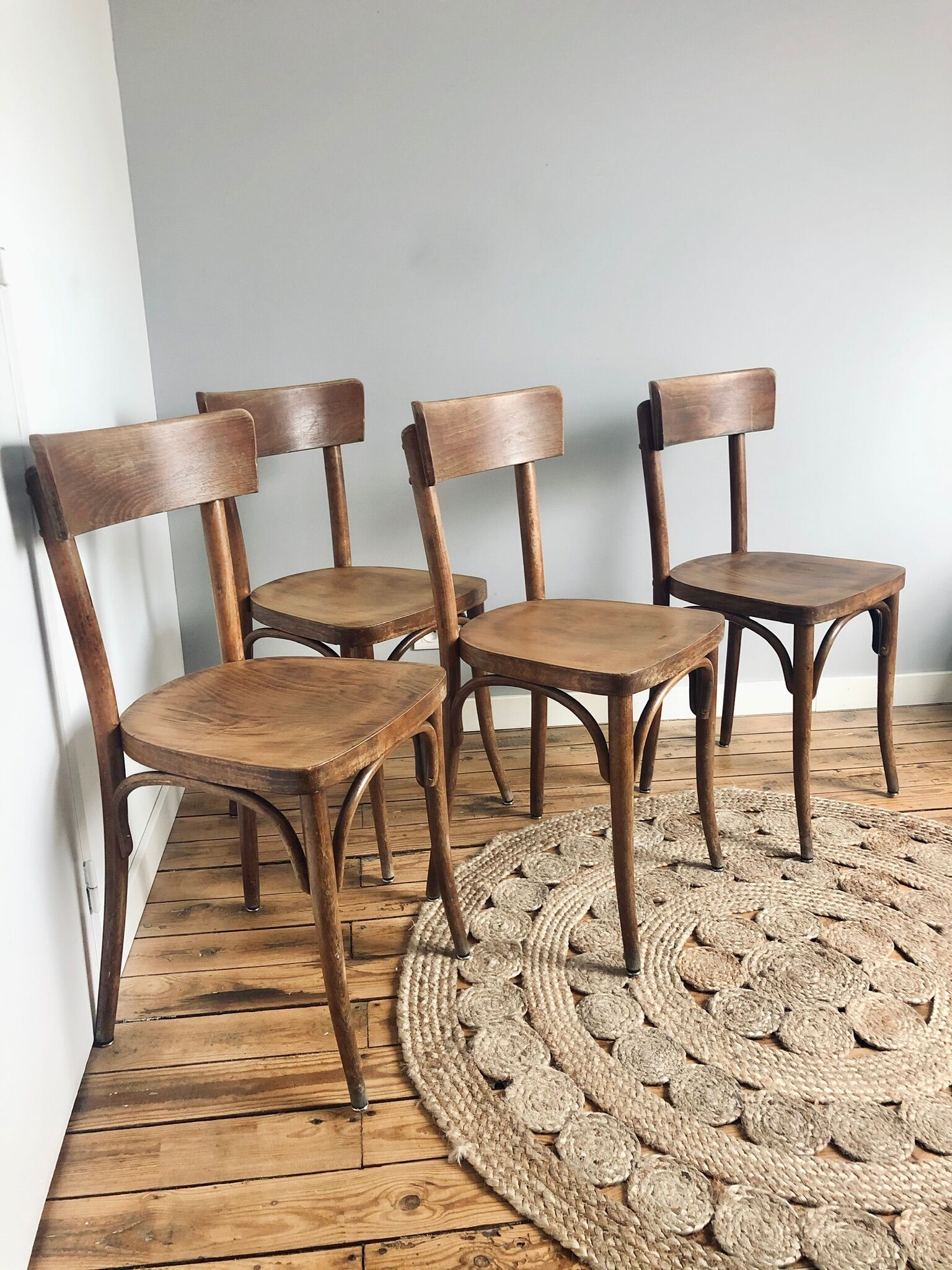 Lot of 4 chairs bistro Thonet