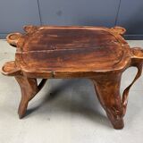 Large olive tree root chair set, 1960s