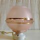 Art Deco ceiling light in porcelain and pink glass - mid 20th century