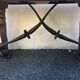 Old green ceramic coffee table from Cazaux