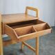 1960s Czech Oak Side Table with Integrated Storage Drawer