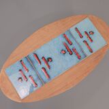 Oak and tile coffee table by Guillerme et Chambron for Votre Maison, 1970s.