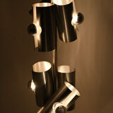 1970s Modernist Brushed Aluminium Floor Lamp