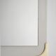 1940s/50s Scandinavian Wall Mirror with White Frame and Brass Details