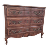 Louis XV style chest of drawers in cherry wood
