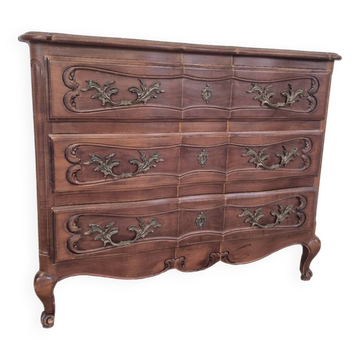 Louis XV style chest of drawers in cherry wood