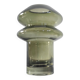 Sculptural vase in olive green glass