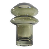 Vase sculptural en verre teinté vert olive