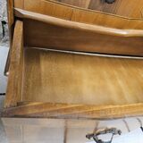 Scrétaire commode galbé marqueté