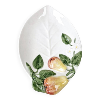 Small vintage ceramic ravier dish pear slush made in italy