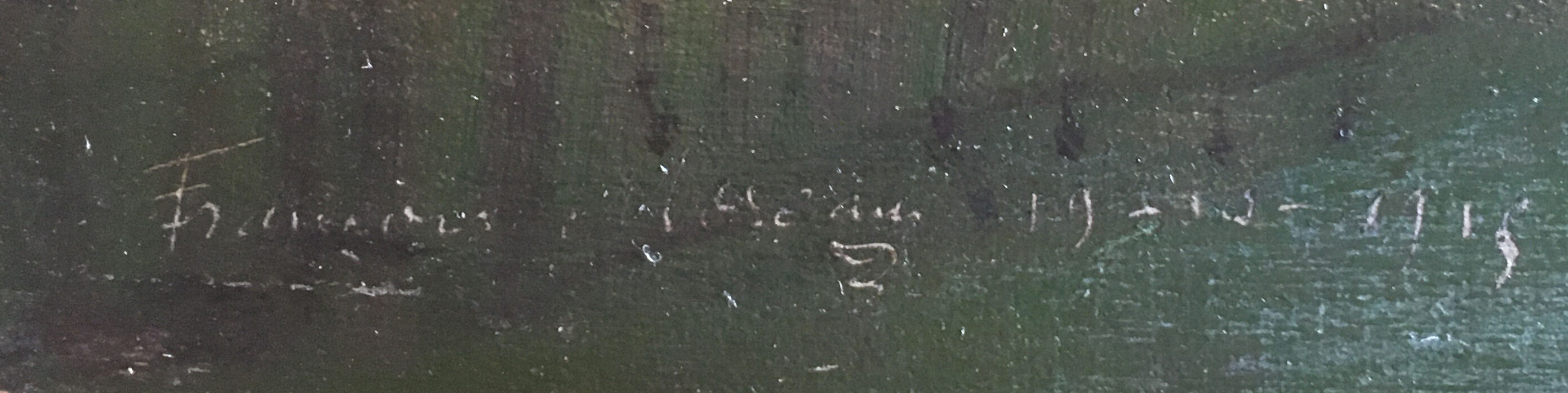 Impressionist Post-Impressionist Painting "Moonlight" by François Moreau - 1915