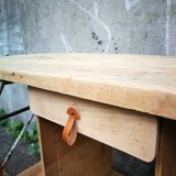 Meuble de métier établi ancien en bois