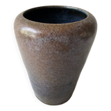 Vase en céramique vernissée bleue Signé Annie (hauteur 26cm) Hauteur 26 cm
