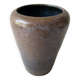 Vase en céramique vernissée bleue Signé Annie (hauteur 26cm) Hauteur 26 cm