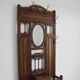 Vintage 1930s Art Deco Entrance Cloakroom / Coat Rack