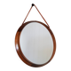 Round teak mirror Uno and Osten Kristiansson Luxus Vittsjö, Scandinavian
